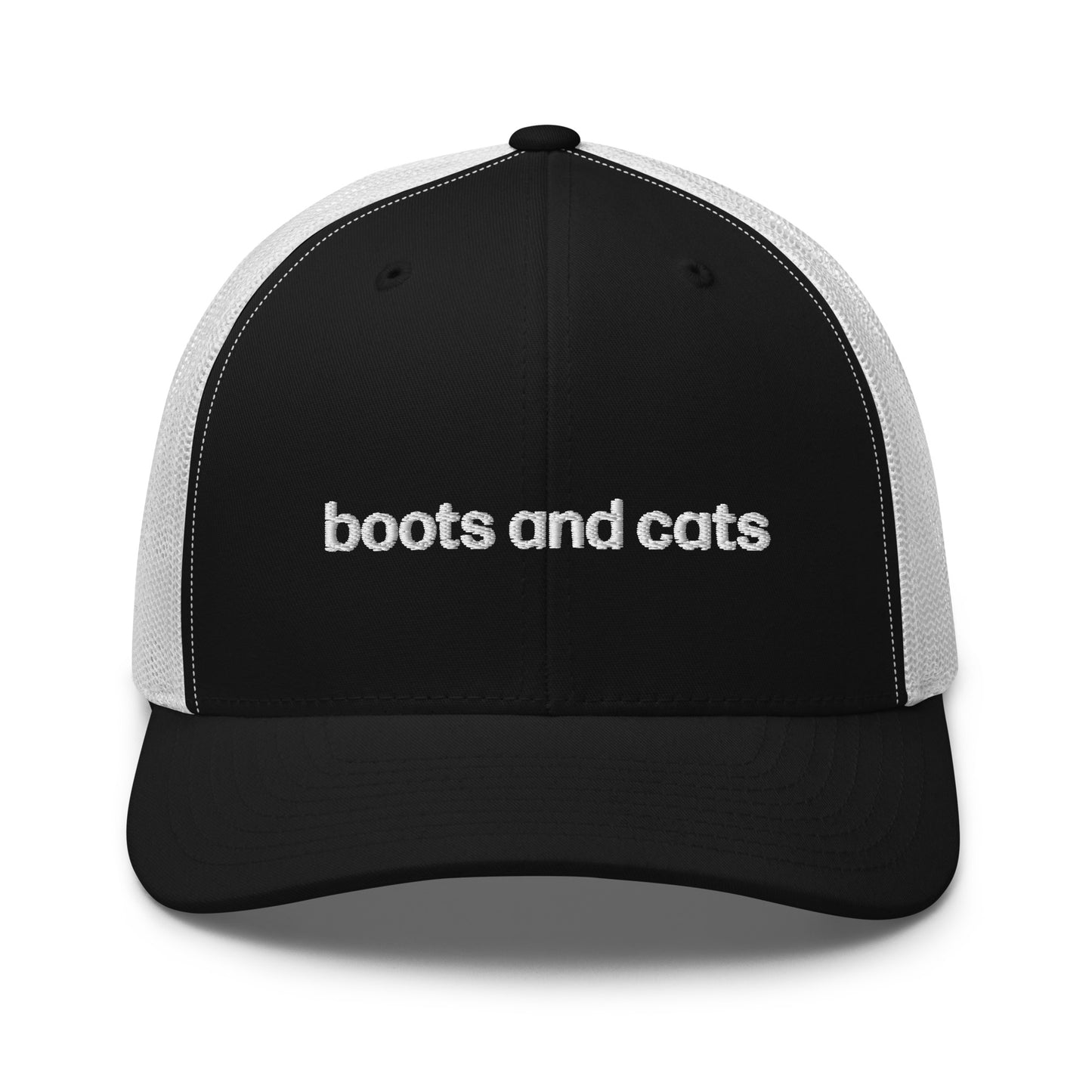 boots and cats | trucker hat