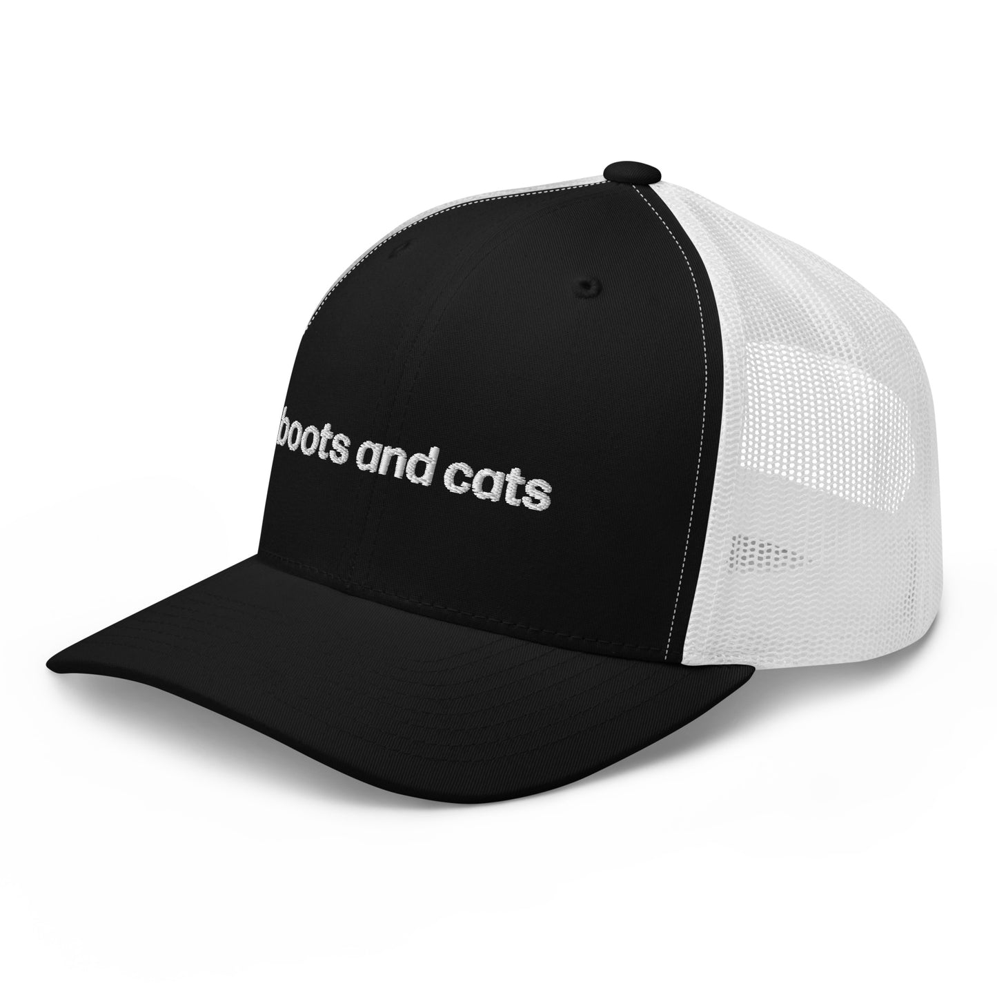 boots and cats | trucker hat