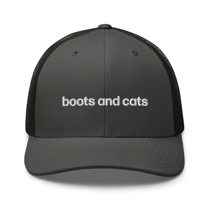 boots and cats | trucker hat