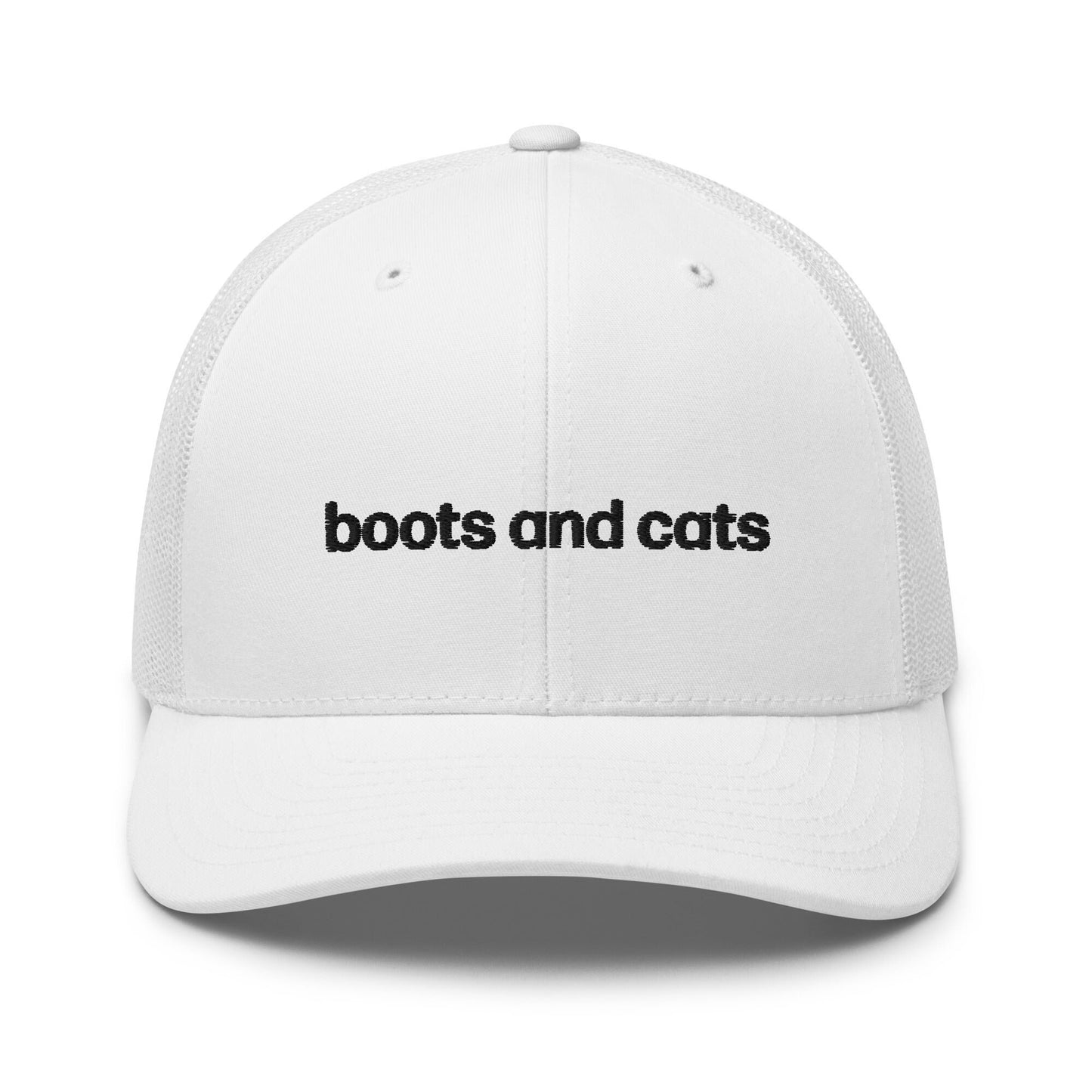 boots and cats | trucker hat