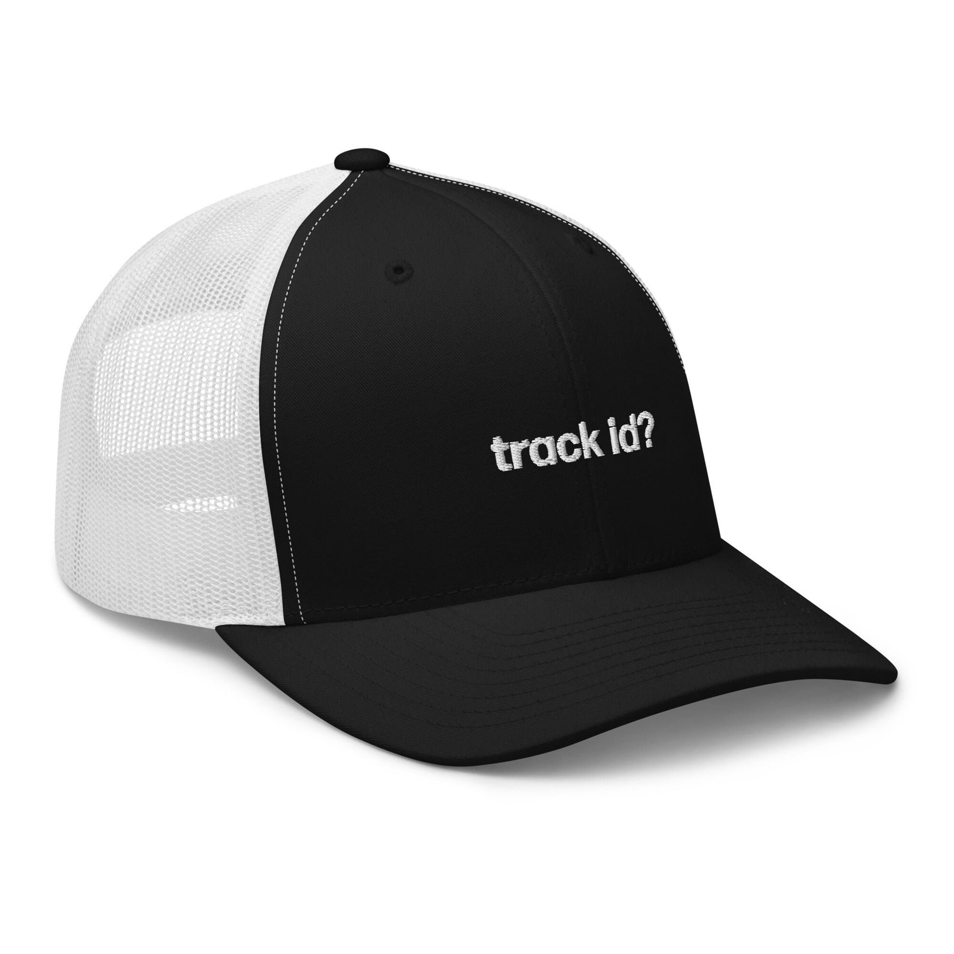 track id? | trucker hat