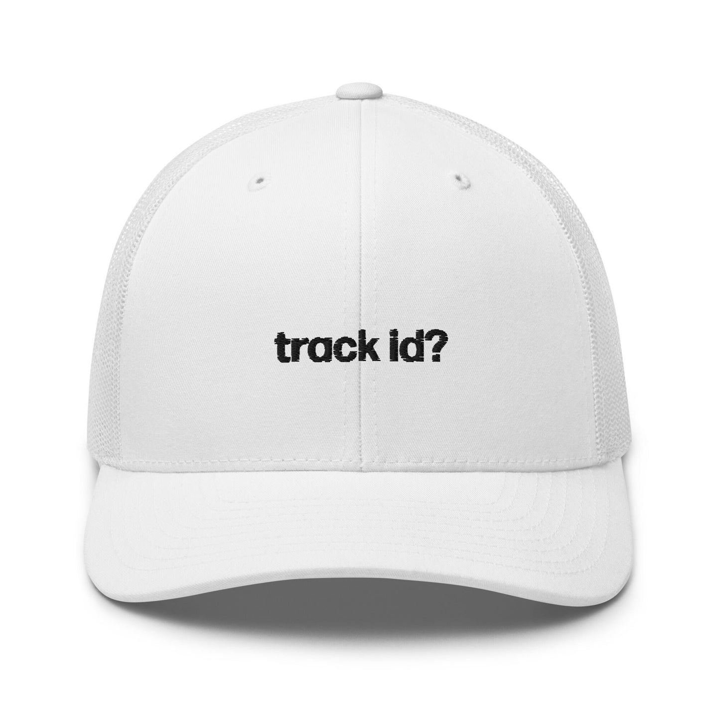 track id? | trucker hat