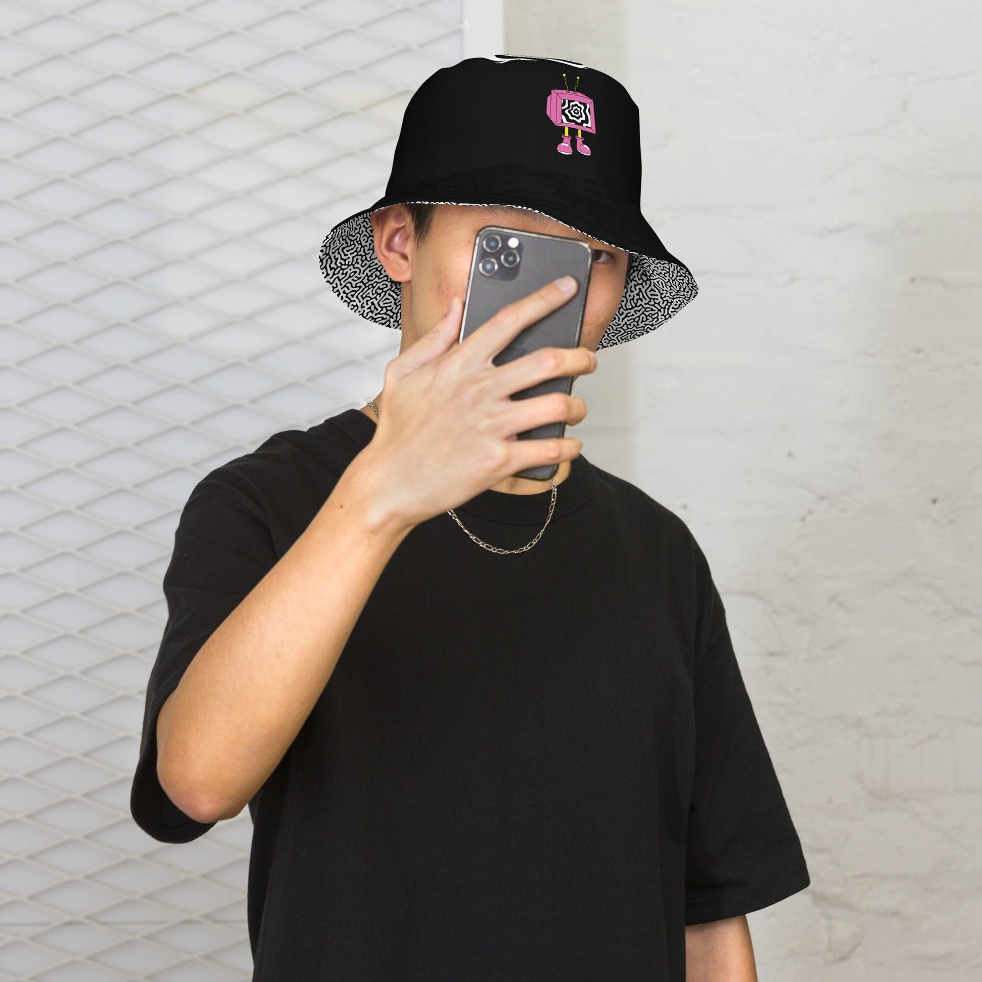 static | reversible bucket hat